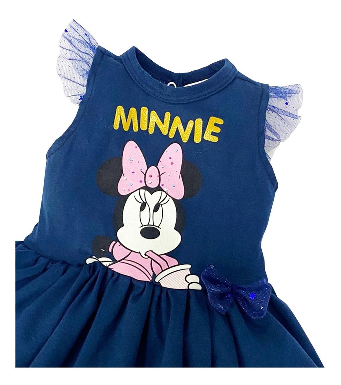 Vestido Algodon Con Estampado Disney Minnie