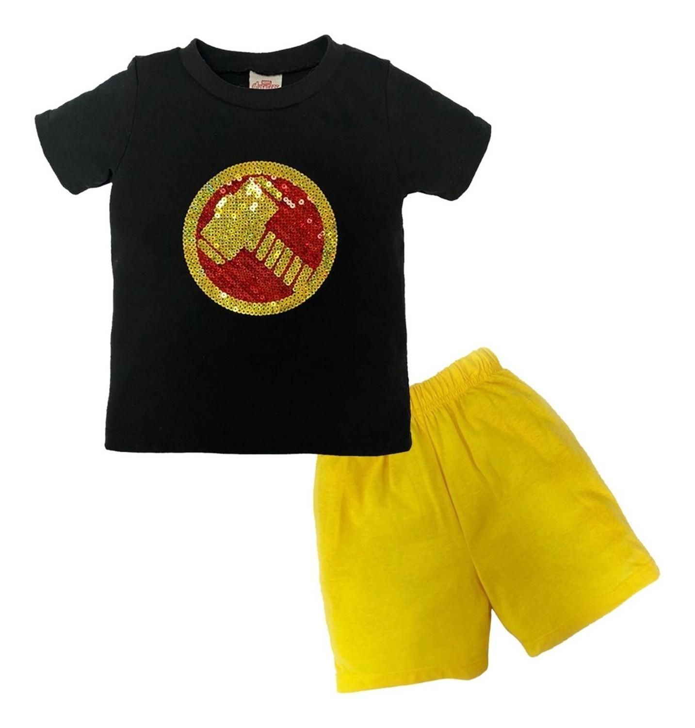 Kit 3 Conjuntos Marvel Spiderman, Thor, Capitán América