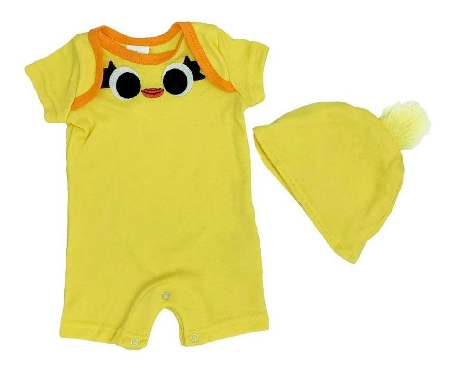 Kit 3 Pañalero Algodón Disney para Bebé con Gorro Bordado Bunny, Buzz. Ducky