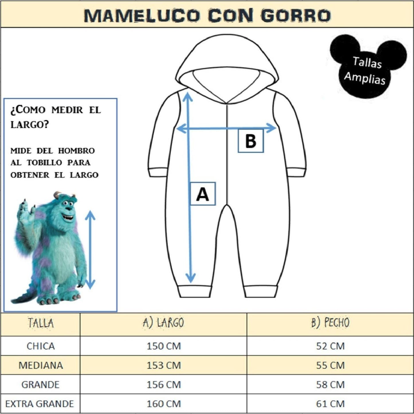 Mameluco Disfraz Adulto Bord. Stich