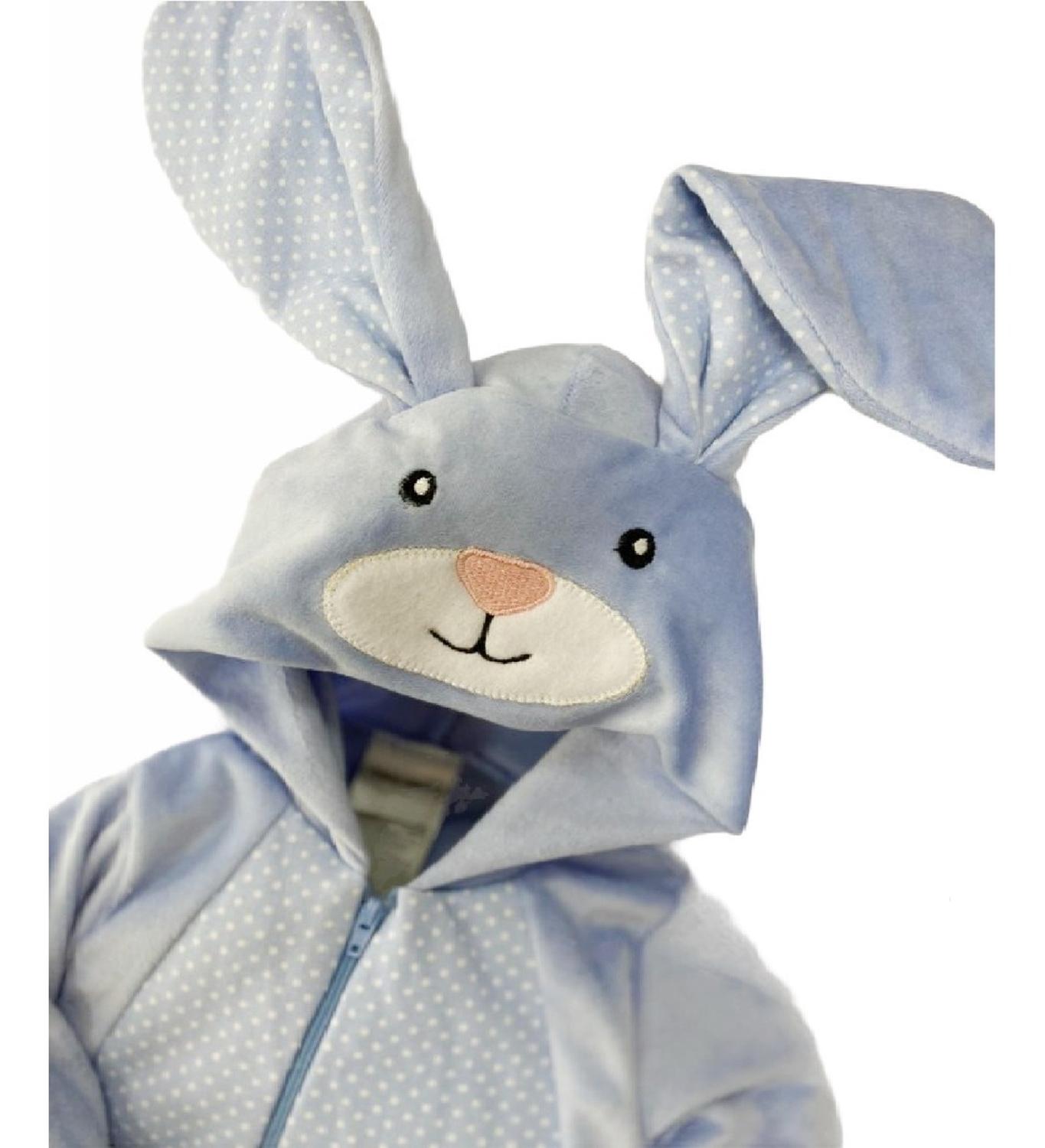 Mameluco Kiss para Bebé con Gorro Bordado Baby Fleece Conejo