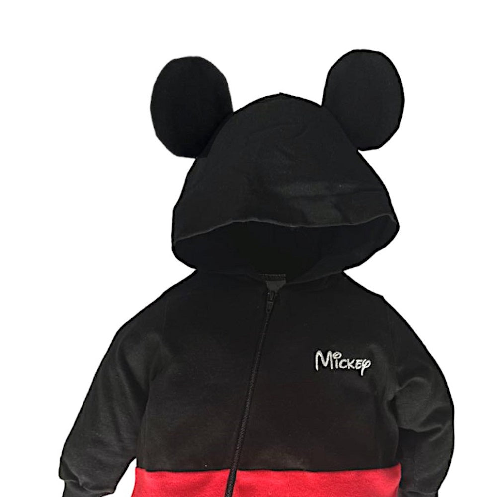 Mameluco Algodón Con Gorro Bordado Disney Mickey