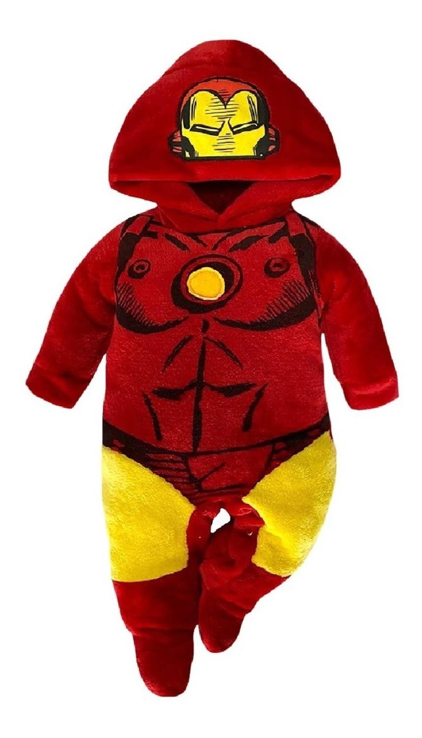 Kit 3 Mamelucos Marvel para Bebé con Gorro Bordado Spiderman, Capitán América, Ironman