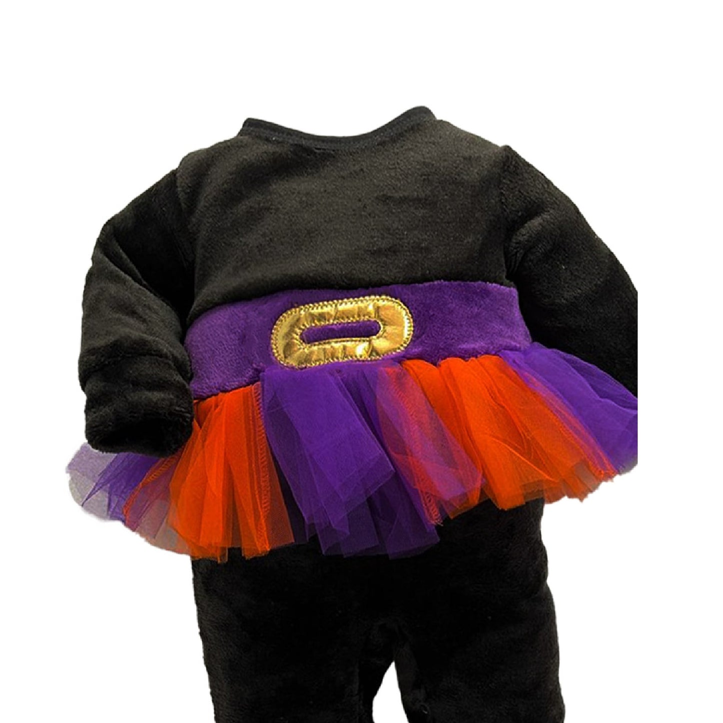 Mameluco Bordado Con Gorro Kiss Halloween Brujita Morada