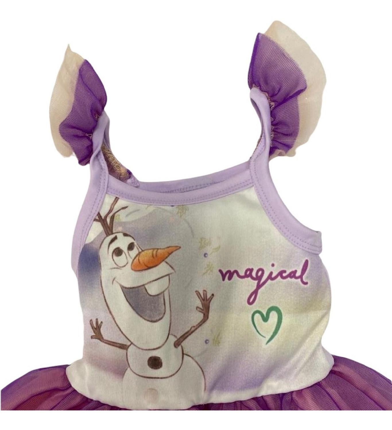 Vestido Estampado Tirantes Disney Olaf