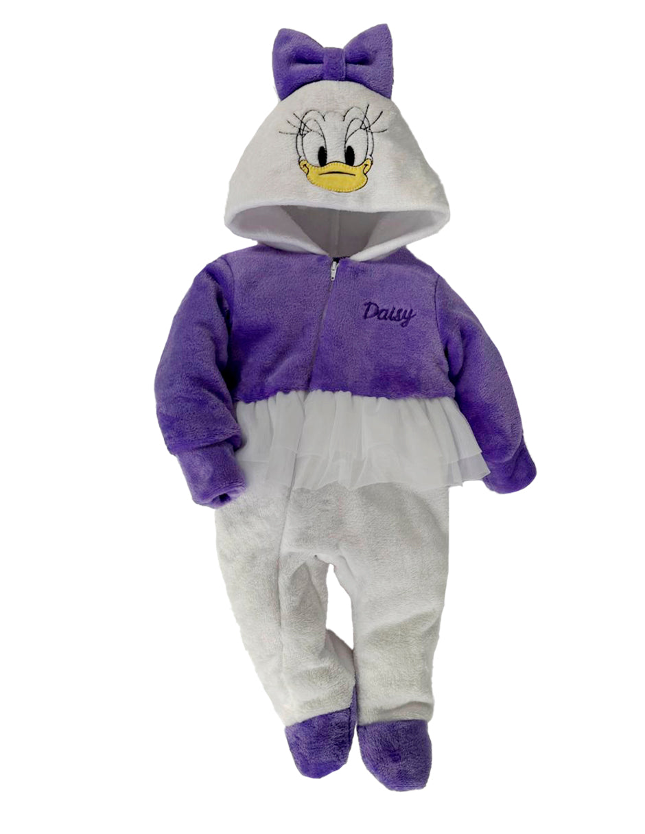 Mameluco Con Gorro Y Bordado Disney Daisy
