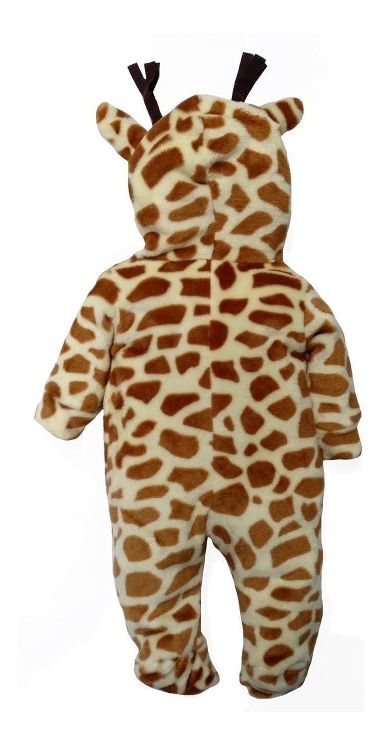 Mameluco Con Gorro Bordado Jirafa Con Peluche