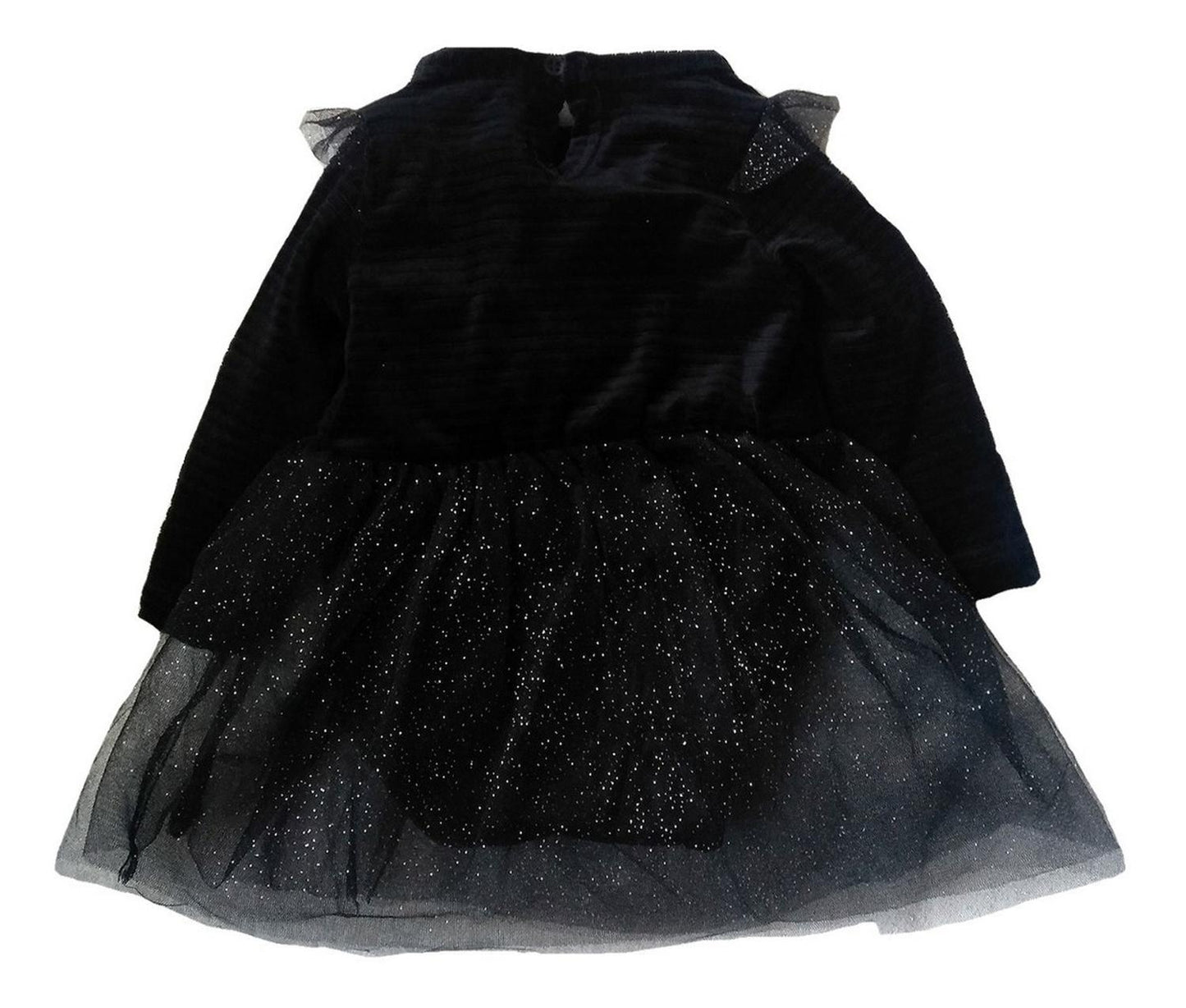 Vestido Pañalero Disney para Bebè Bordado Minnie Negro