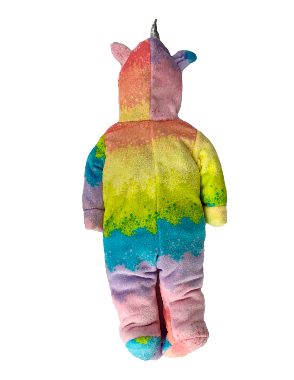 Mameluco Con Gorro Unicornio Foil Corazones