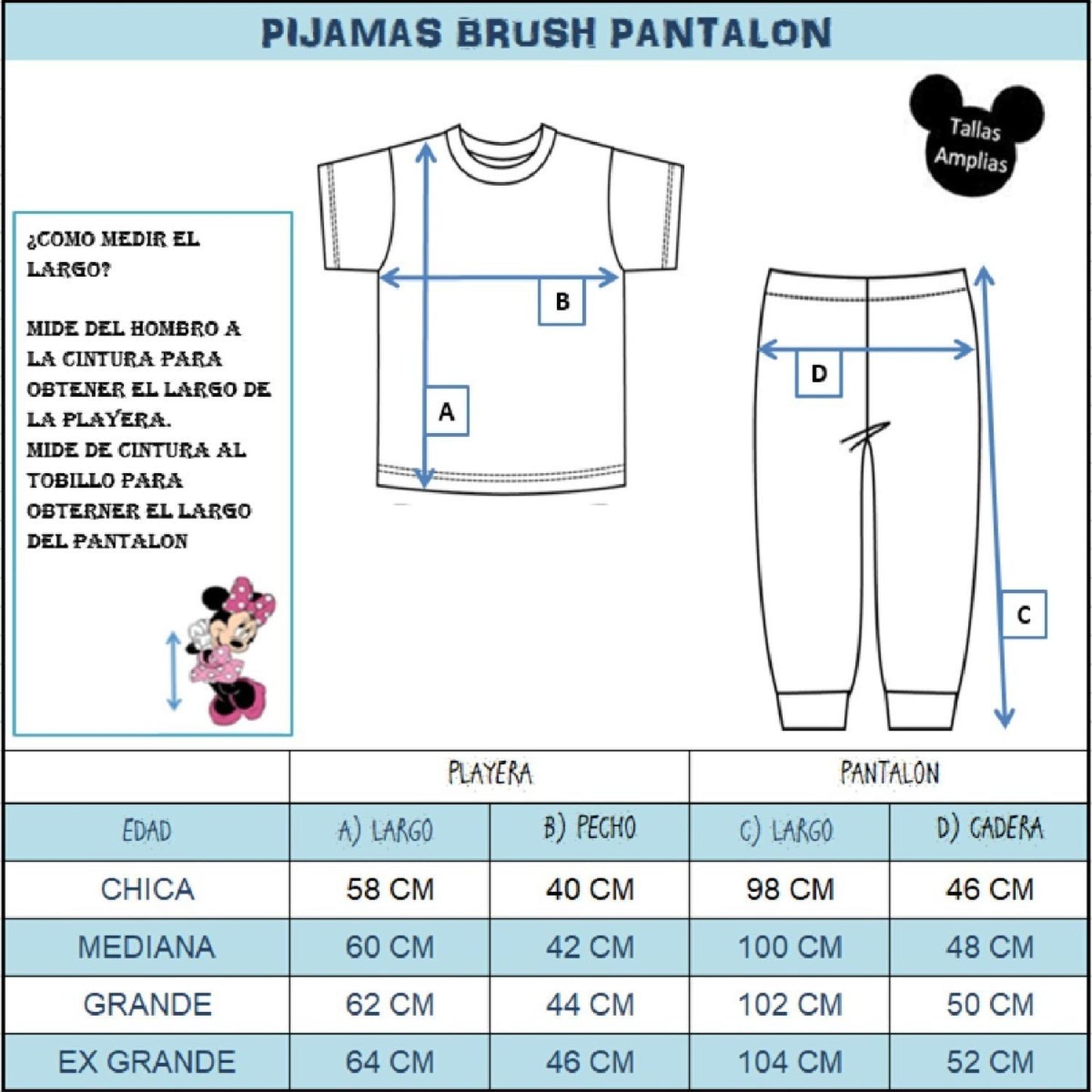 Pijama 2 Piezas Disney Mickey Dama (super Suave)
