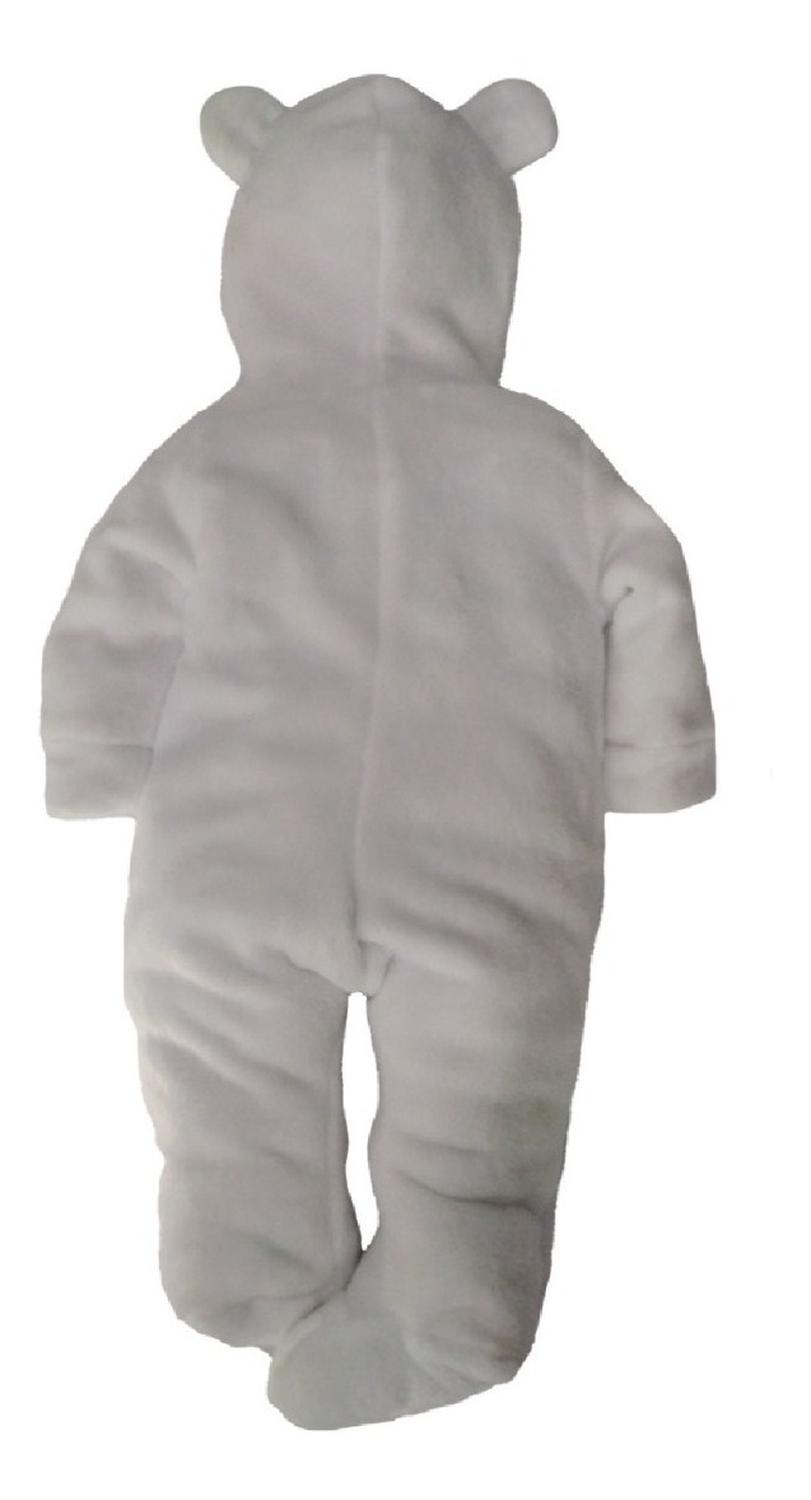 Mameluco Baby Kiss Con Gorro Bordado Oso Dormilon