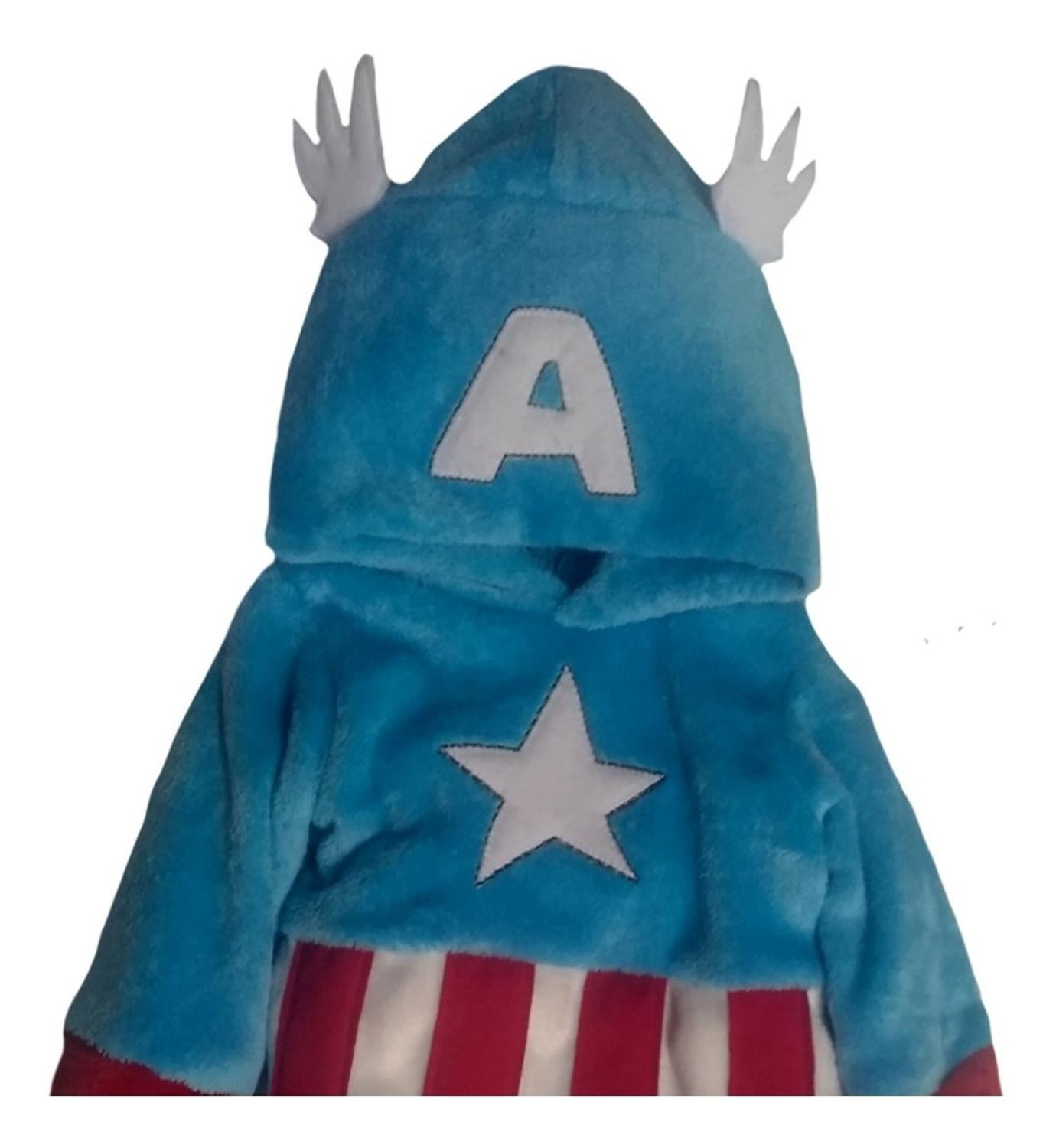 Mameluco Para Bebe Con Gorro Bordado Marvel