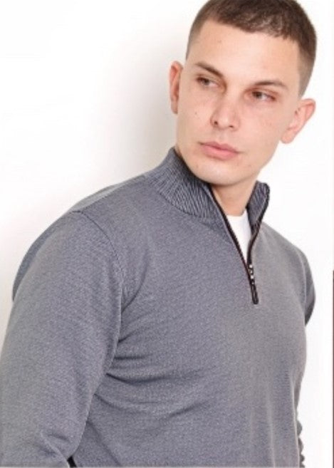 Suéter Hombre Cuello Alto Sweaters Con Cierre