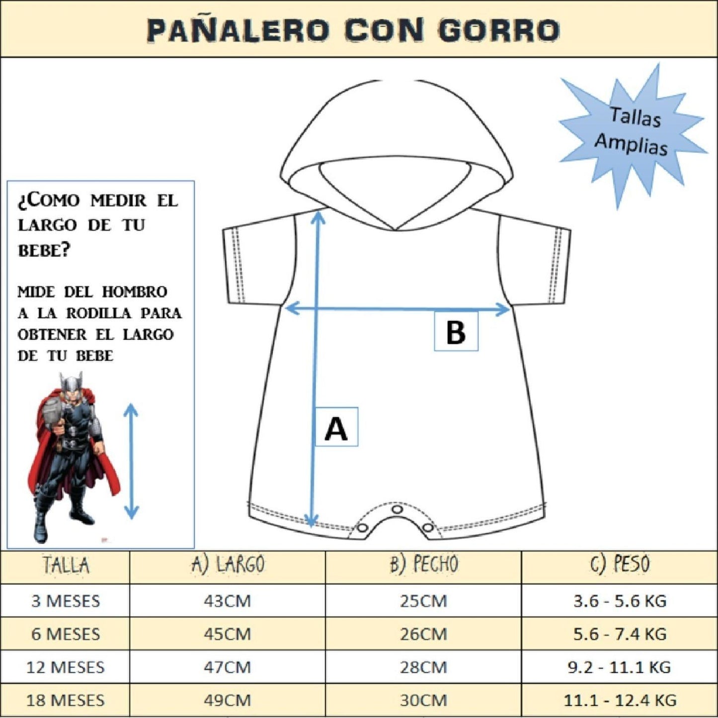 Pañalero Algodon Marvel para Bebé con Gorro Estampado Spiderman
