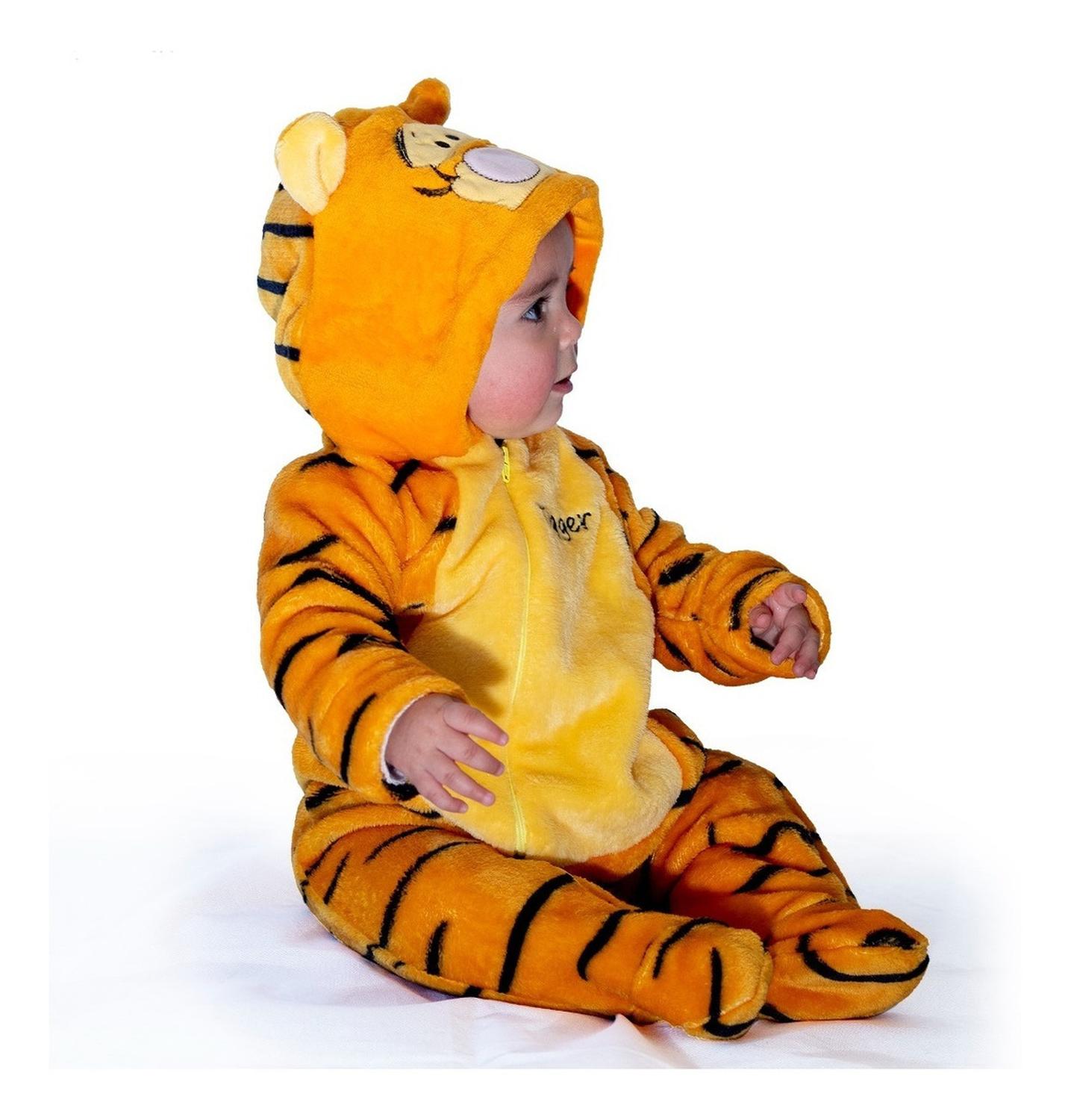 Mameluco Con Gorro Bordado Tigger Carita