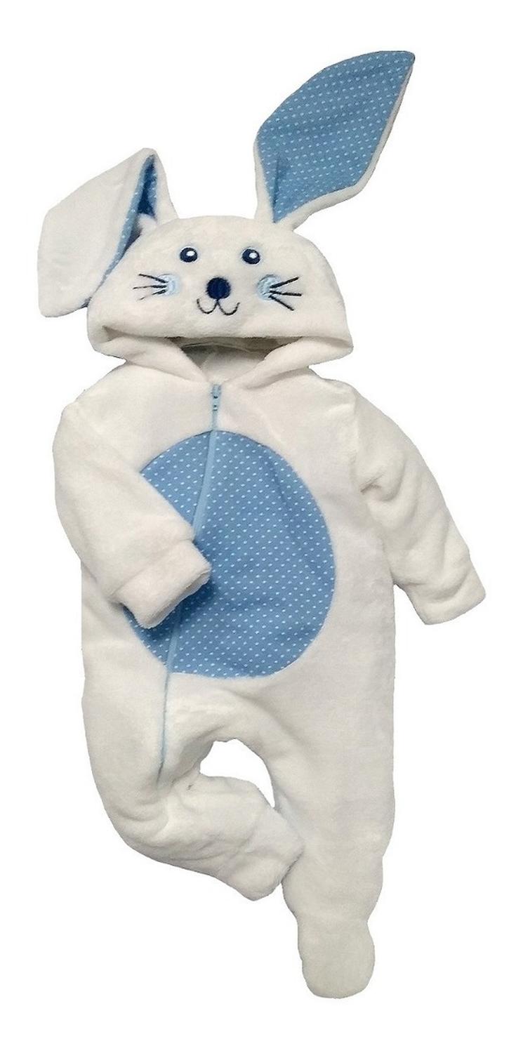 Kit 3 Mamelucos Kiss para Bebé con Gorro Bordado Conejo, Canguro, León