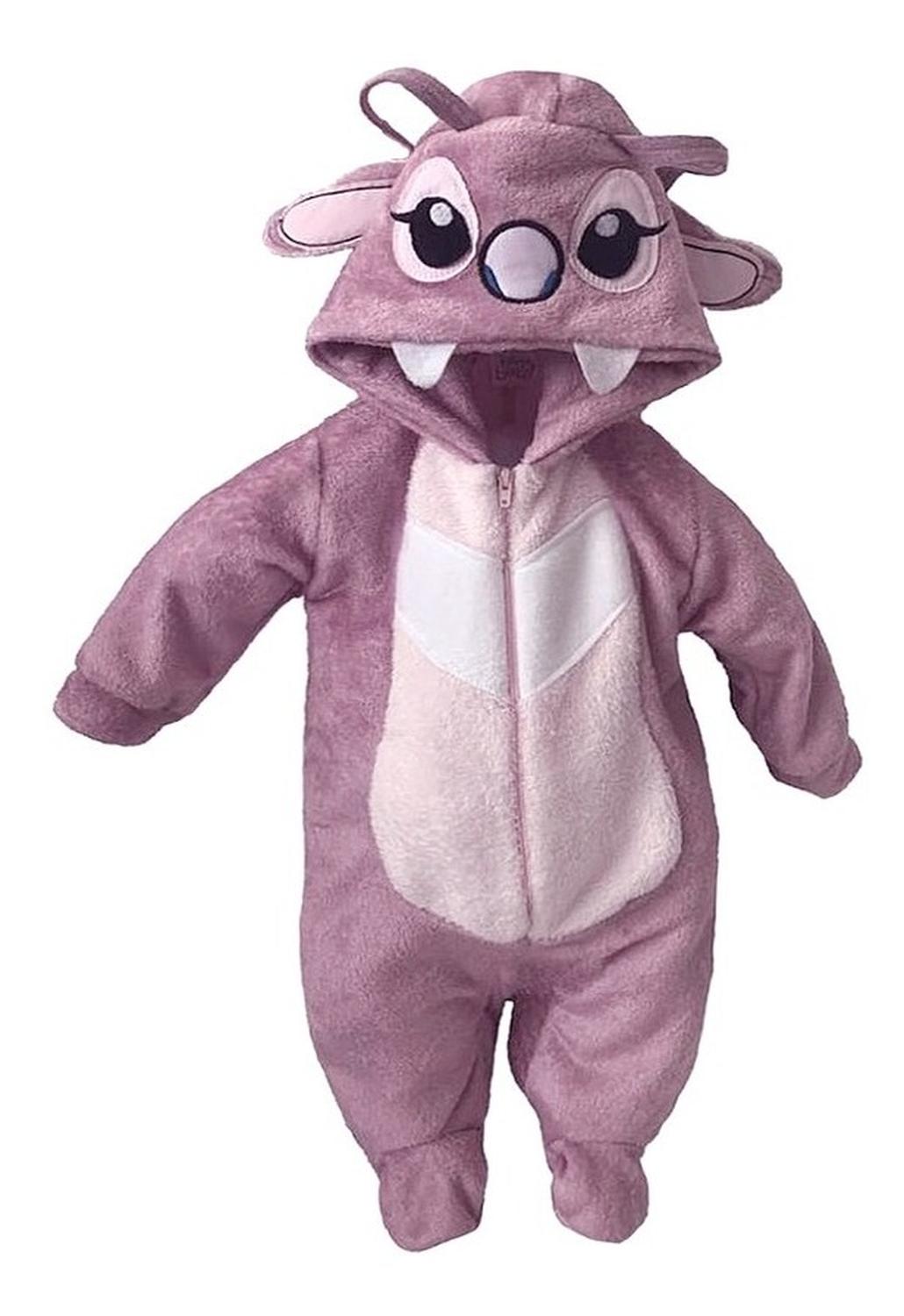 Kit 3 Mamelucos Disney para Bebé con Gorro Bordado Dumbo, Angel, Piglet