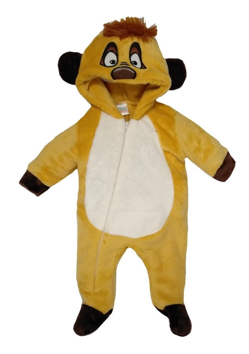 Kit 3 Mamelucos Disney para Bebé con Gorro Bordado Timon, Pumba, Simba