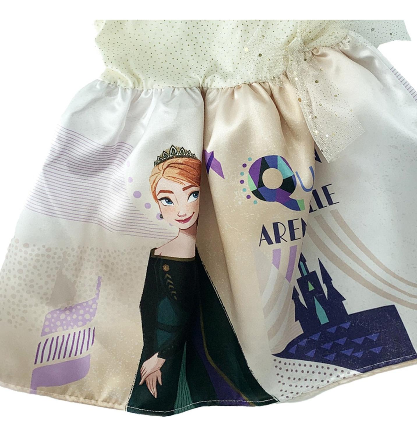 Vestido Disney para Niña Estampado Ana Frozen 2