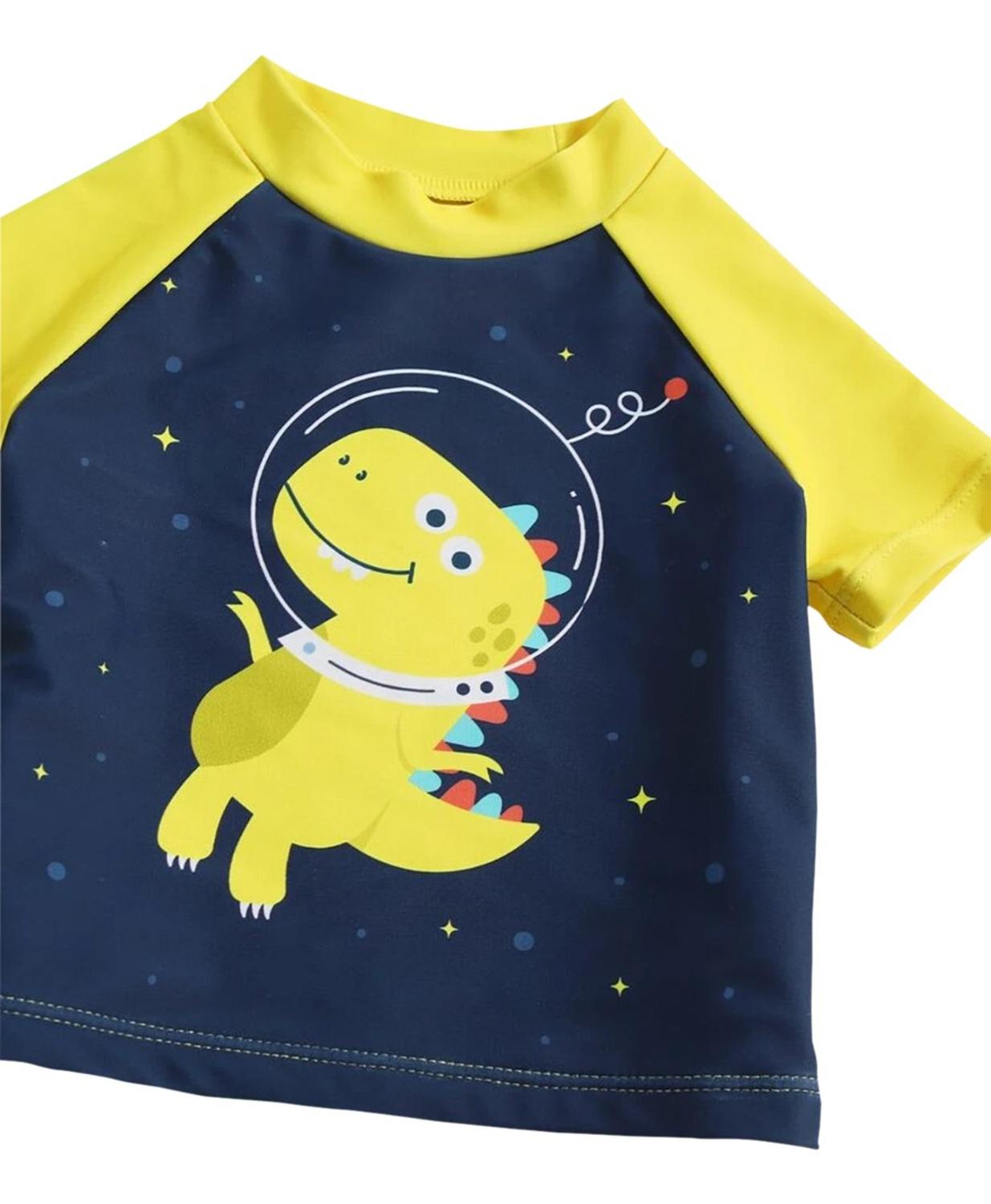 Conjunto 2 Piezas Playera Y Traje De Baño Dinosaurio