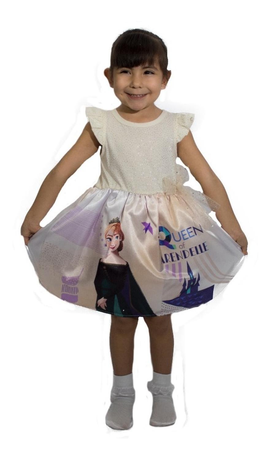 Kit 2 Vestidos Disney para Niña Glitter Sublimado Frozen 2