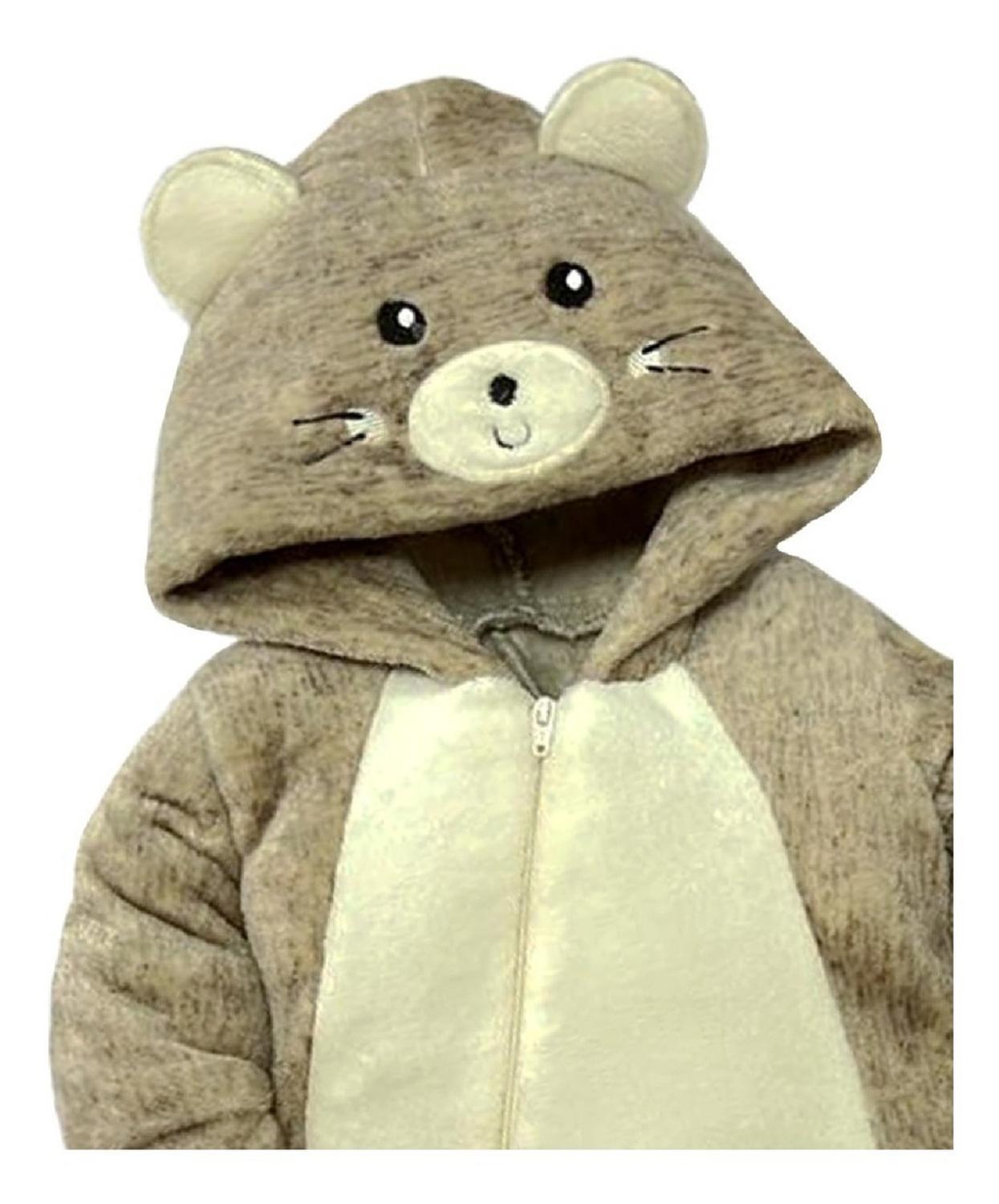 Mameluco Baby Kisses Con Gorro Bordado Ratoncito