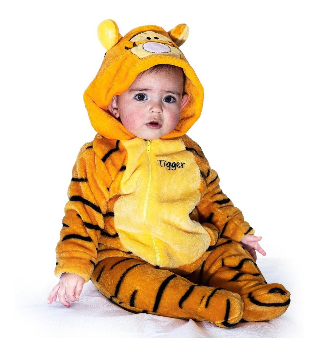 Mameluco Con Gorro Bordado Tigger Carita
