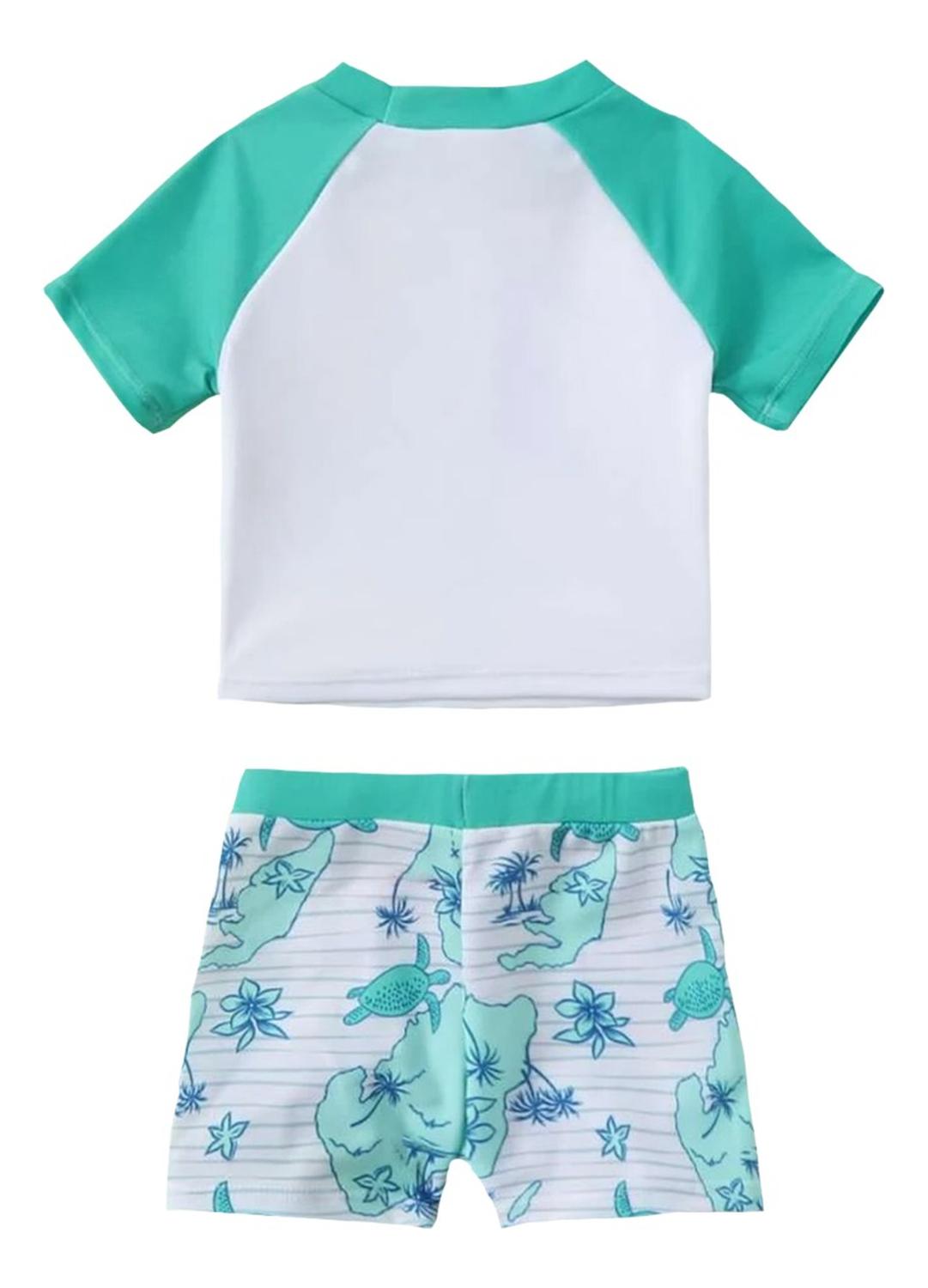 Conjunto 2 Piezas Playera Y Traje De Baño Tortugas