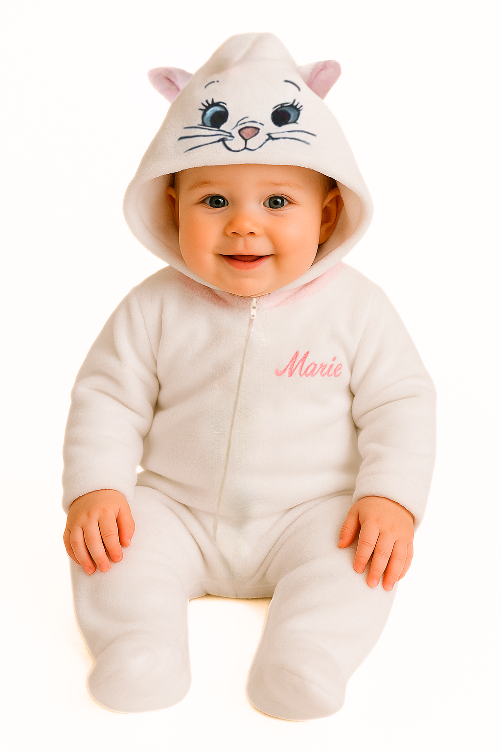 Kit 3 Mamelucos Disney para Bebé con Gorro Bordado Daisy, Marie, Boo