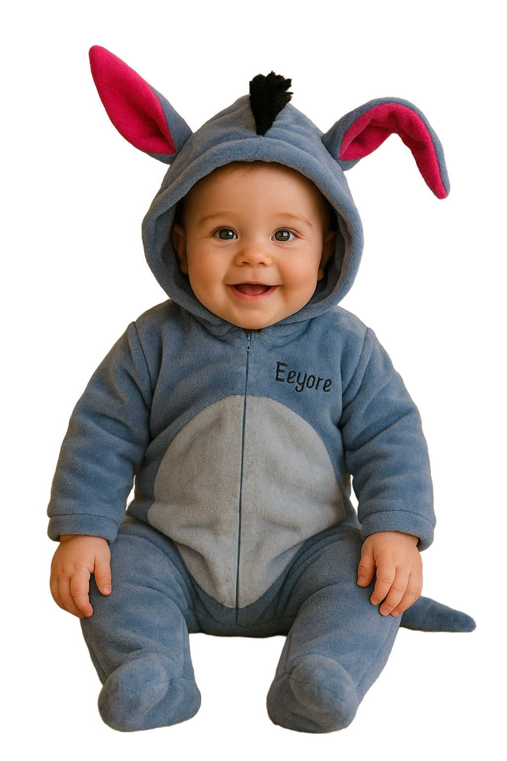 Kit 3 Mamelucos Disney para Bebé con Gorro Bordado Sulley, Lotso, Eeyore