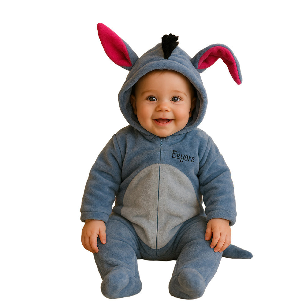 Kit 3 Mamelucos Disney para Bebé con Gorro Bordado Lotso, Marie, Eeyore
