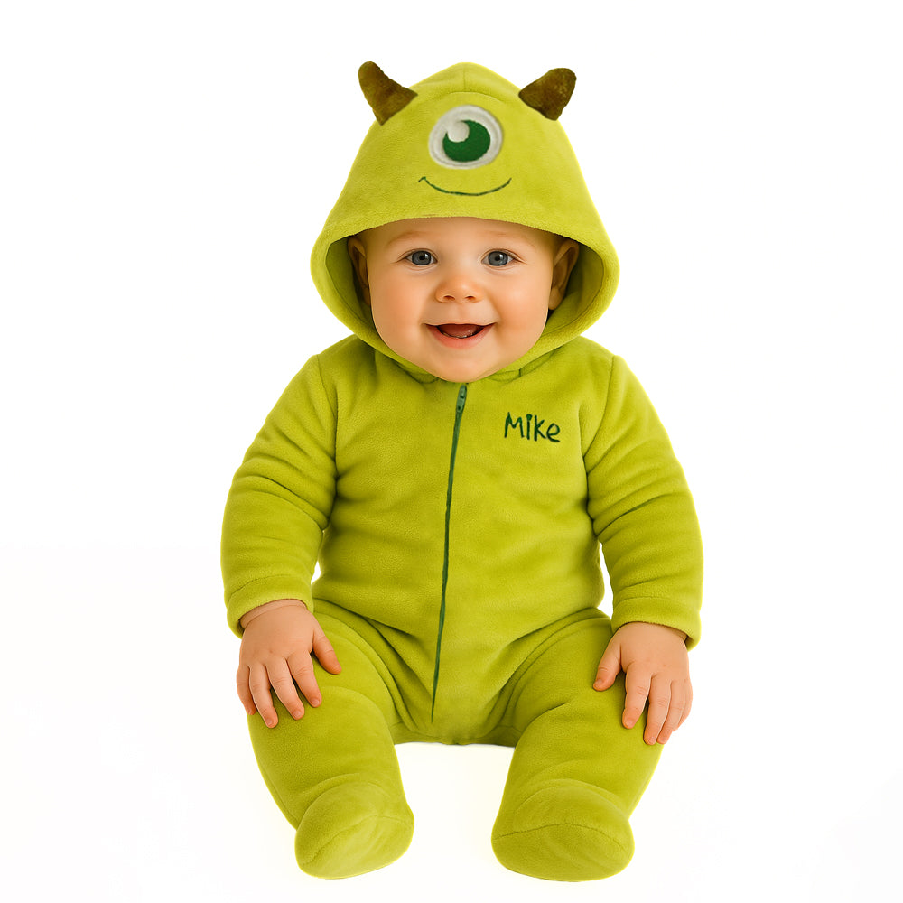 Kit 3 Mamelucos Disney para Bebé con Gorro Bordado Sulley, Winnie Pooh, Mike