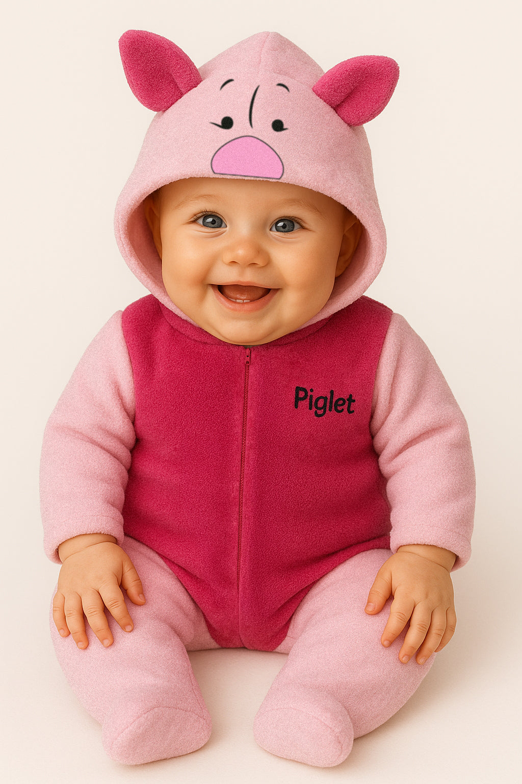Kit 4 Mamelucos Disney para Bebé con Gorro Bordado Bambi, Piglet, Boo, Marie