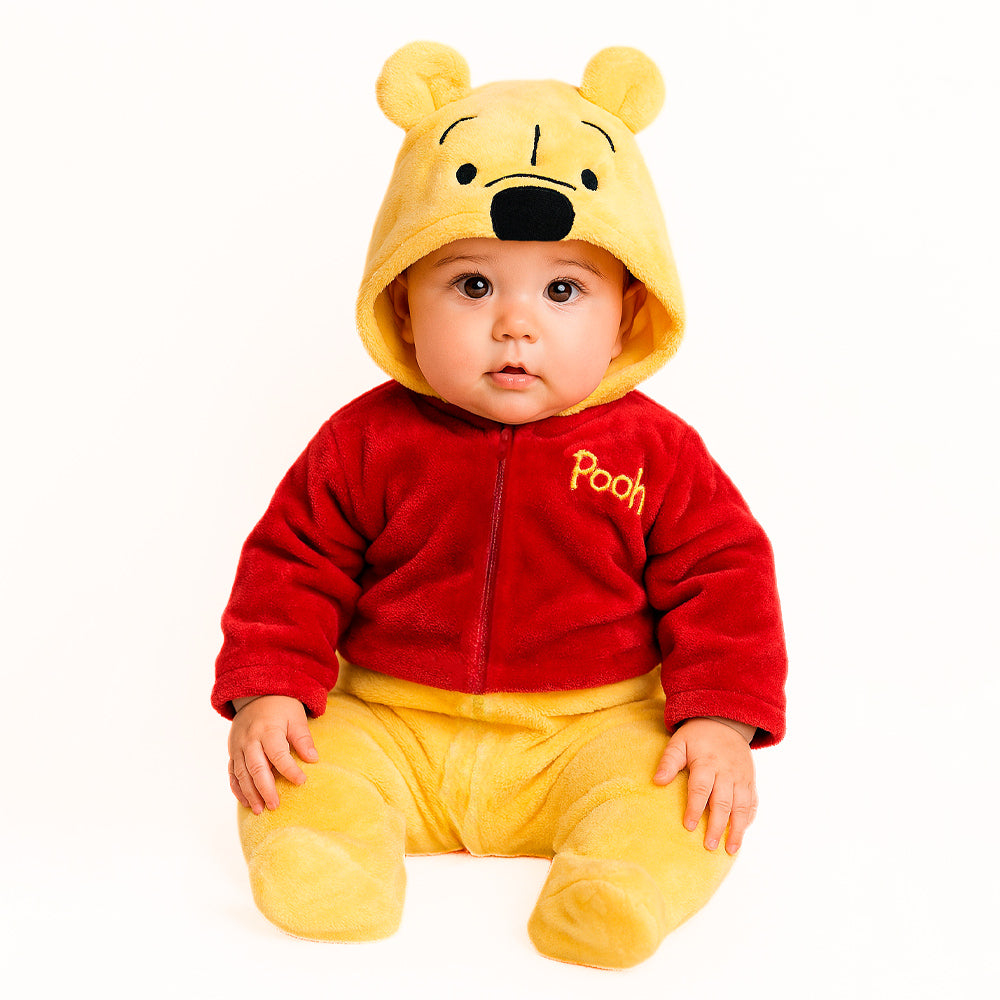 Kit 3 Mamelucos Disney para Bebé con Gorro Bordado Squirt, Donald, Winnie Pooh