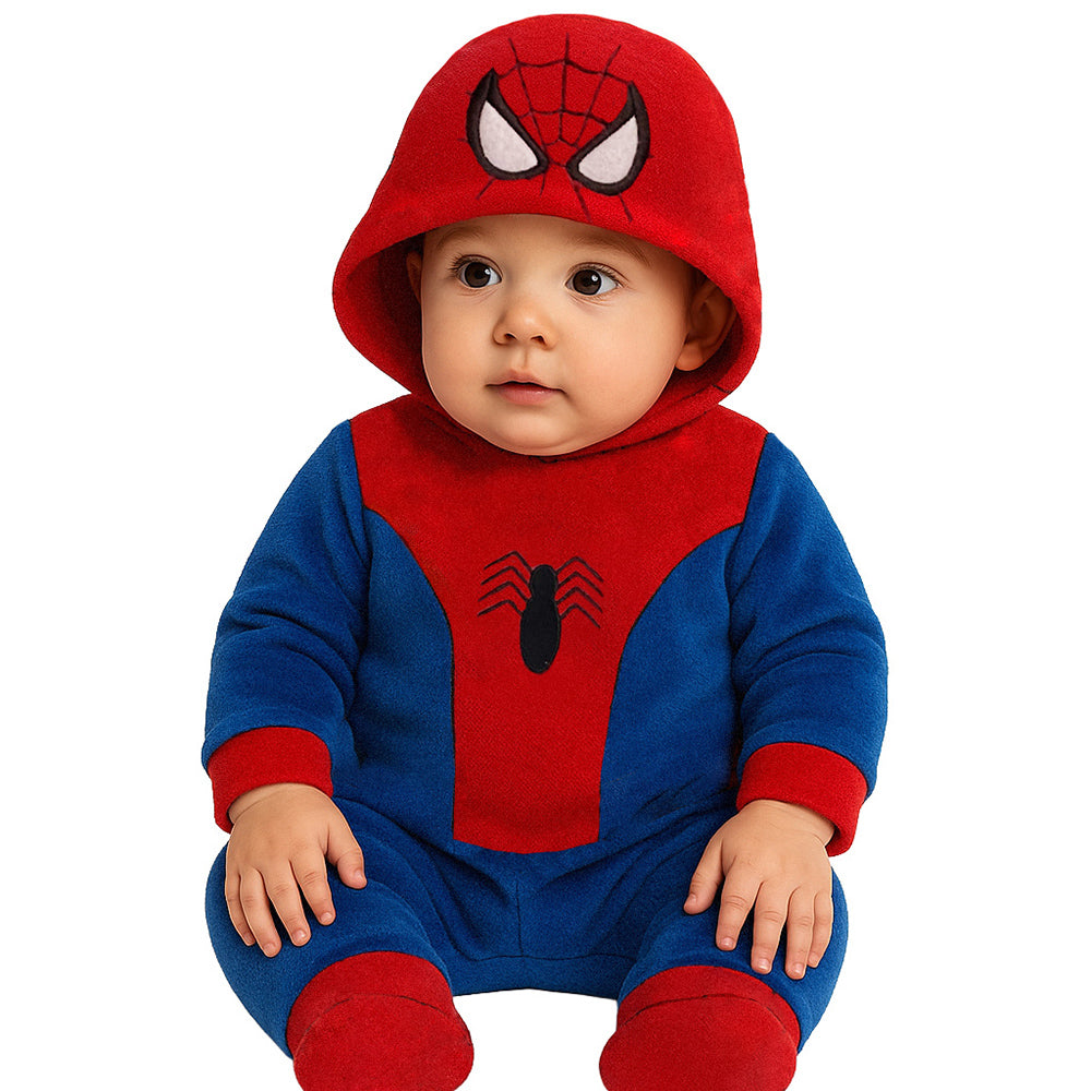 Kit 3 Mamelucos Marvel para Bebé con Gorro Bordado Spiderman, Capitán América, Ironman