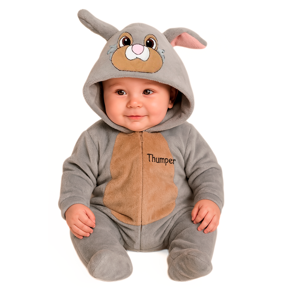 Kit 3 Mamelucos Disney para Bebé con Gorro Bordado Thumper, Sulley, Squirt