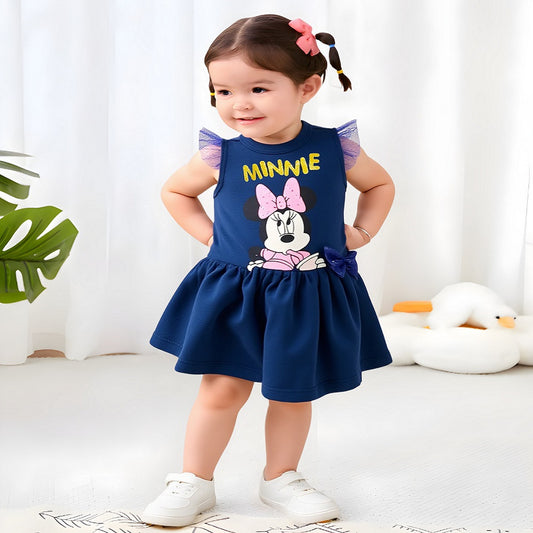 Vestido Algodon Con Estampado Disney Minnie