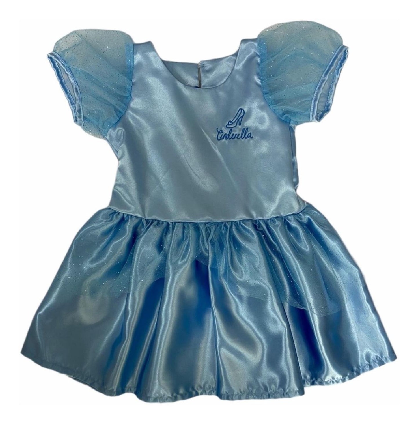 Kit 3 Vestidos Disney para Niña Princesas Cenicienta, Ariel, Bella