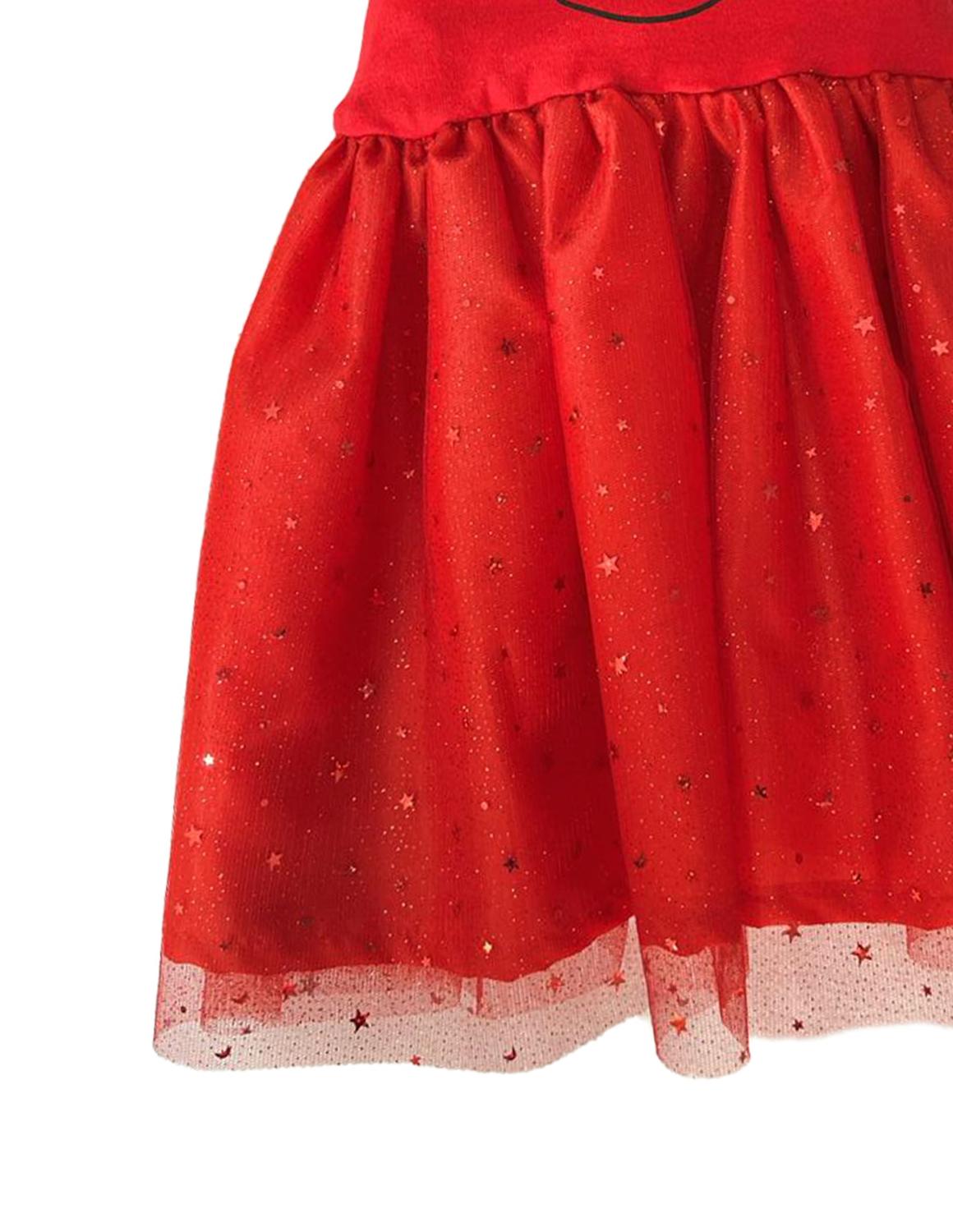 Vestido manga corta con estampado enfrente Disney Minnie Mouse