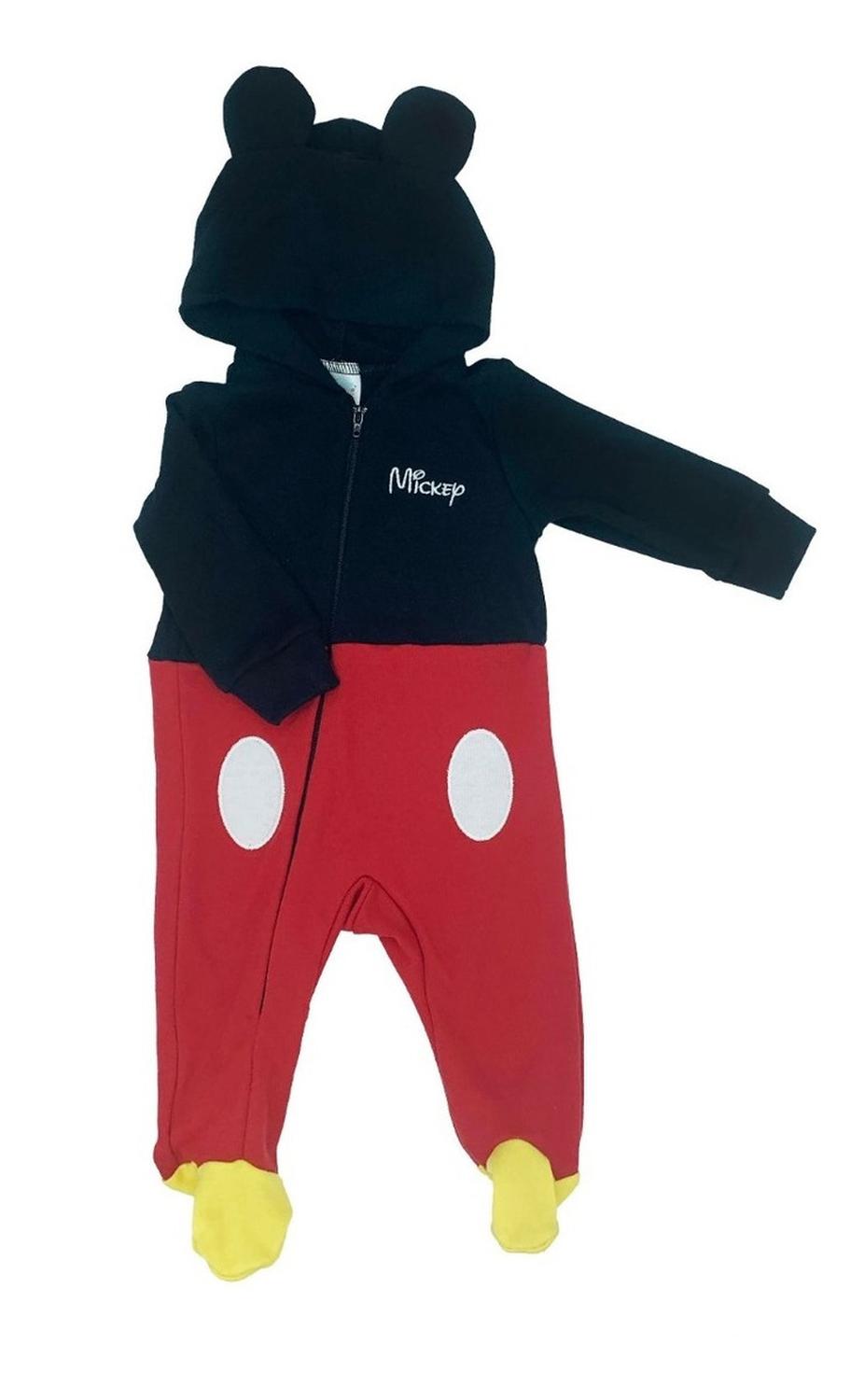 Kit 3 Mamelucos Algodon Disney para Bebé con Gorro Bordado Mickey, Tigger, Mike
