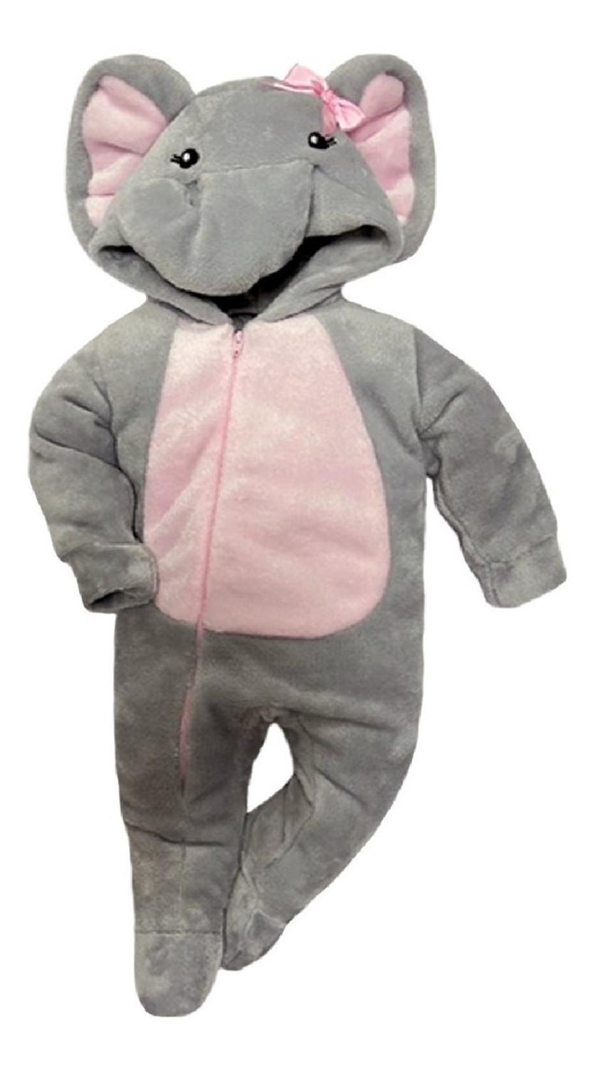 Kit 3 Mamelucos Kiss para Bebé con Gorro Bordado Elefanta, Coneja, Koala