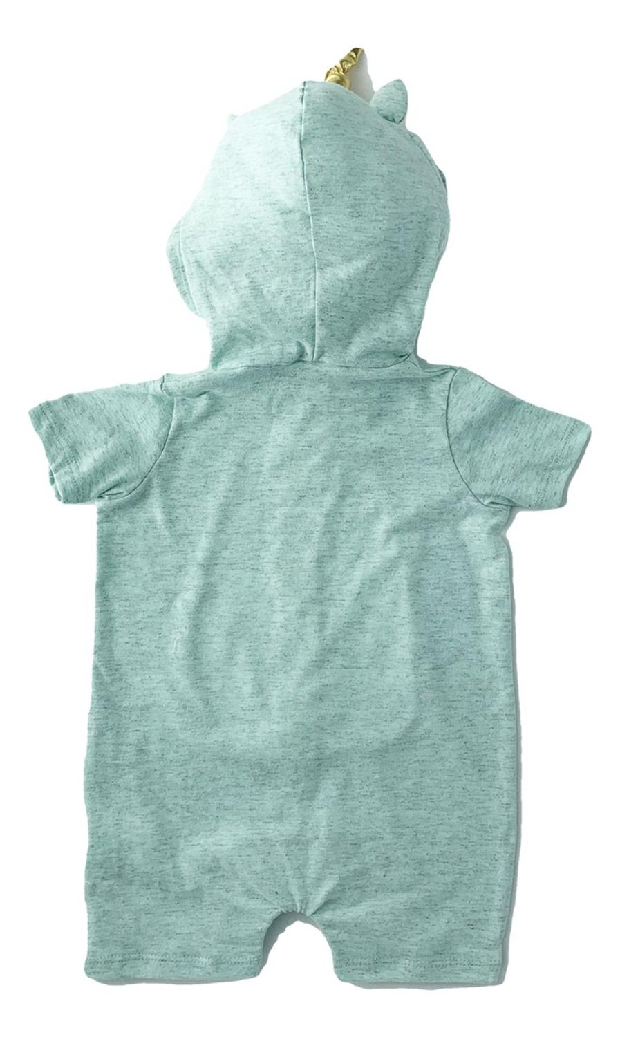 Pañalero Algodón Kiss para Bebé con Gorro Bordado Unicornio Verde