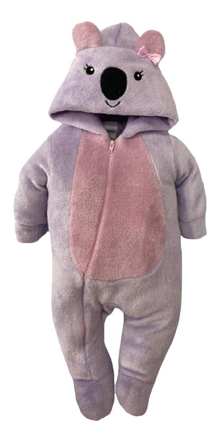 Kit 3 Mamelucos Kiss para Bebé con Gorro Bordado Elefanta, Coneja, Koala