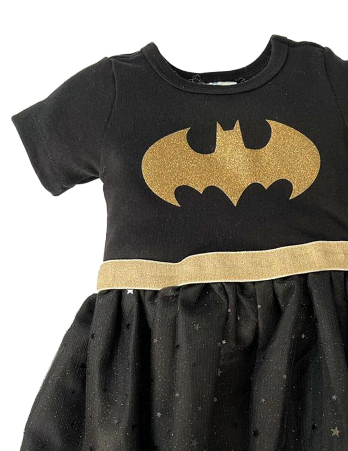 Vestido manga corta con estampado enfrente Batman