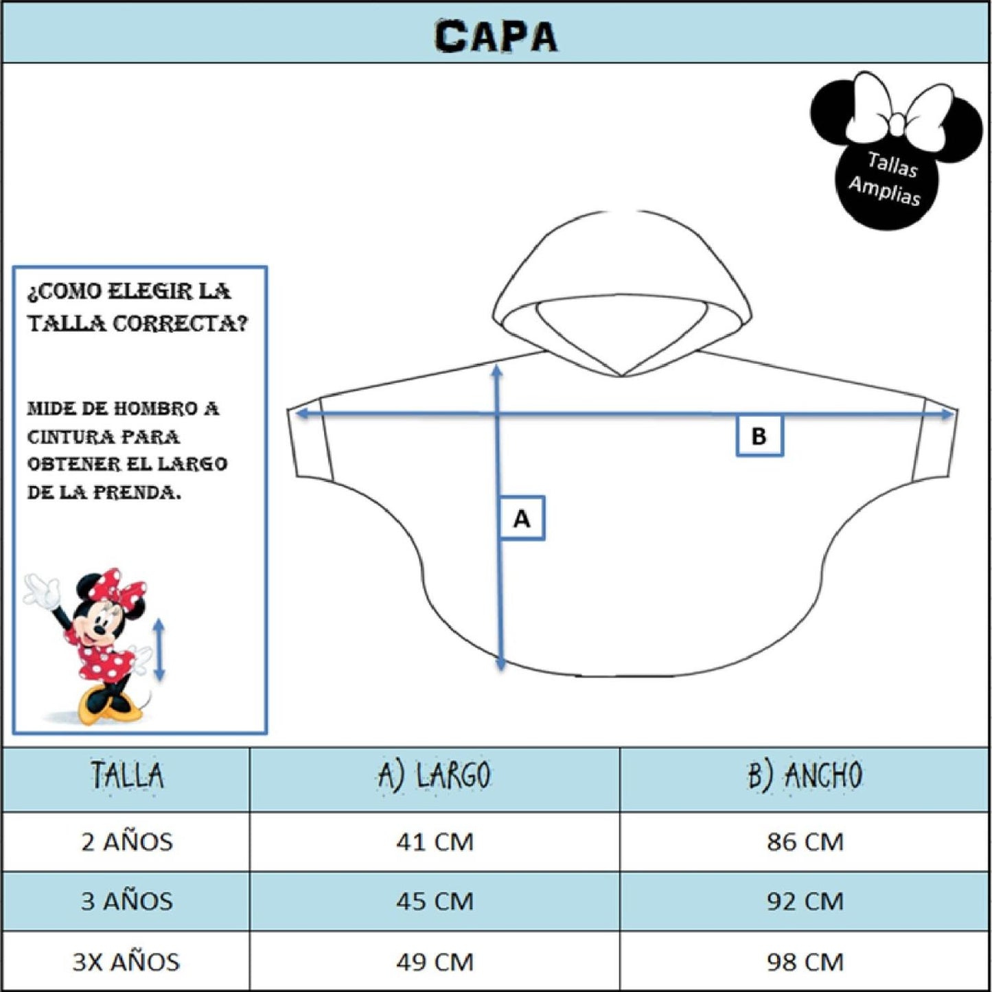 Capa Con Bordado Minnie