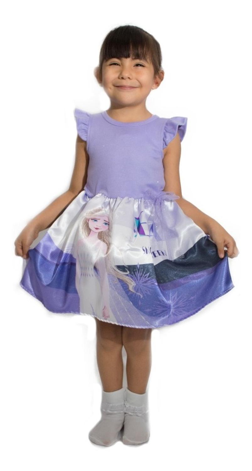 Kit 2 Vestidos Disney para Niña Glitter Sublimado Frozen 2
