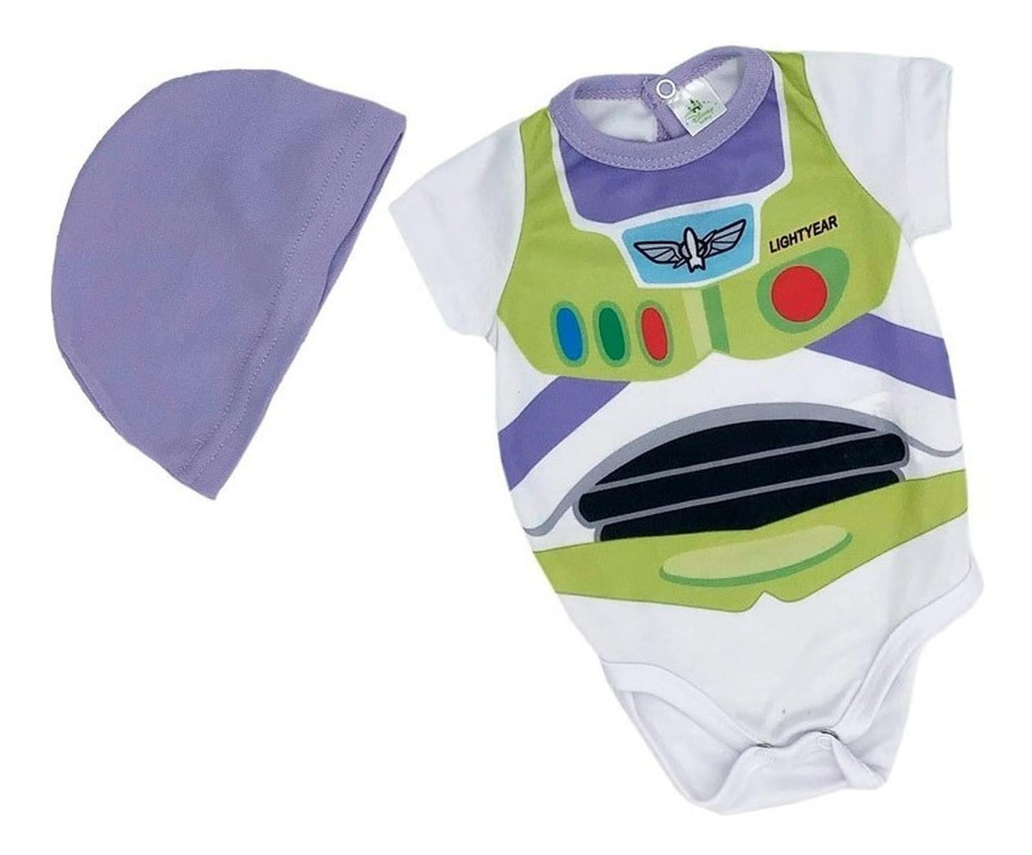 Kit 3 Pañalero Algodón Disney para Bebé con Gorro Bordado Bunny, Buzz. Ducky