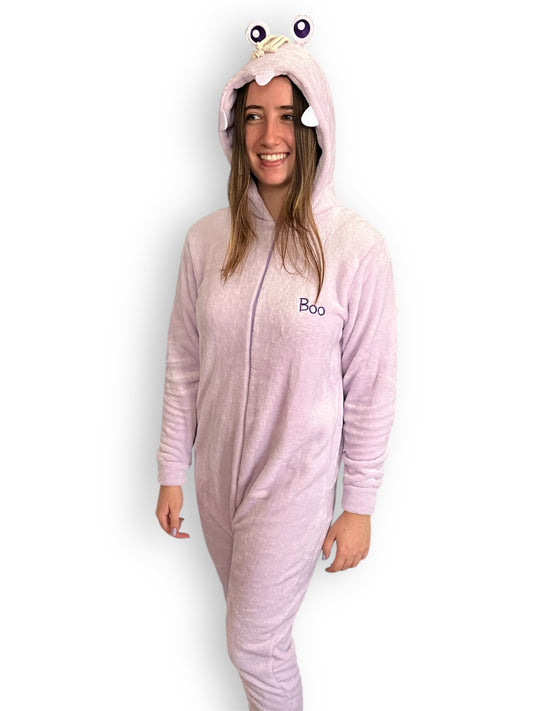 Mameluco Con Gorro Bordado Disney Monsters Boo Adulto