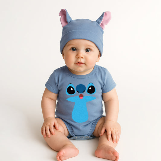 Pañalero estampado con gorro Disney Stitch