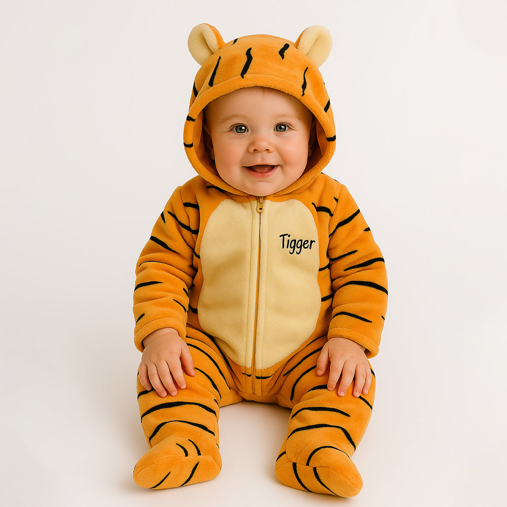 Kit 3 Mamelucos Disney para Bebé con Gorro Bordado Sulley, Olaf, Tigger
